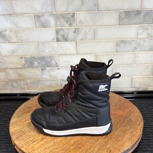 Sorel Whitney II Short Kids Black Waterproof Insulated Winter Boots